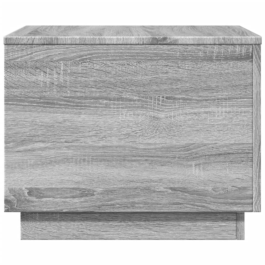 Table basse avec lumières LED sonoma gris 50x50x40 cm - Tables basses