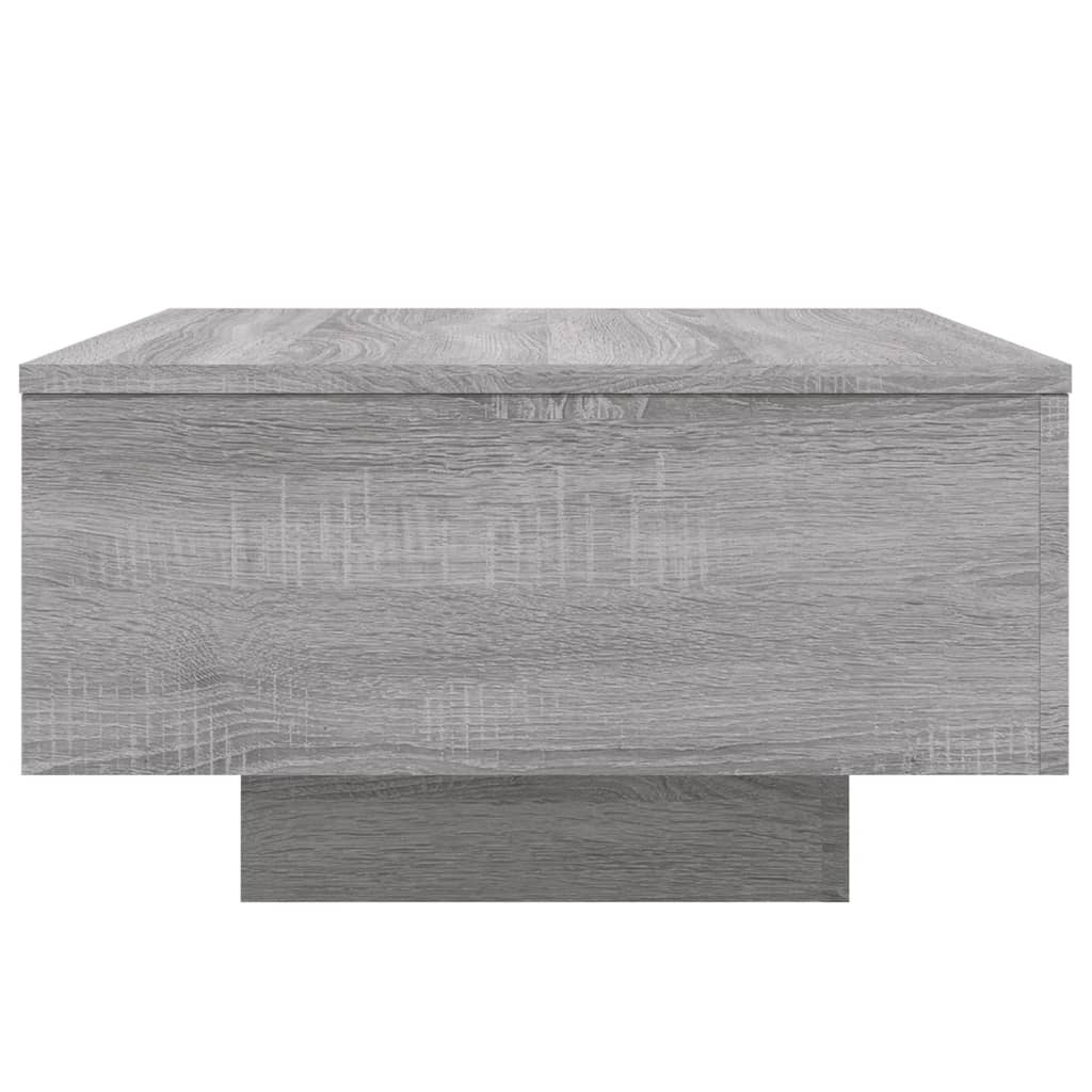 Table basse avec lumières LED sonoma gris 55x55x31 cm - Tables basses