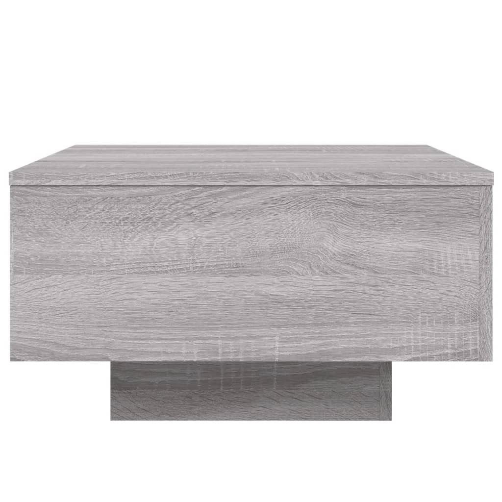 Table basse avec lumières LED sonoma gris 55x55x31 cm - Tables basses