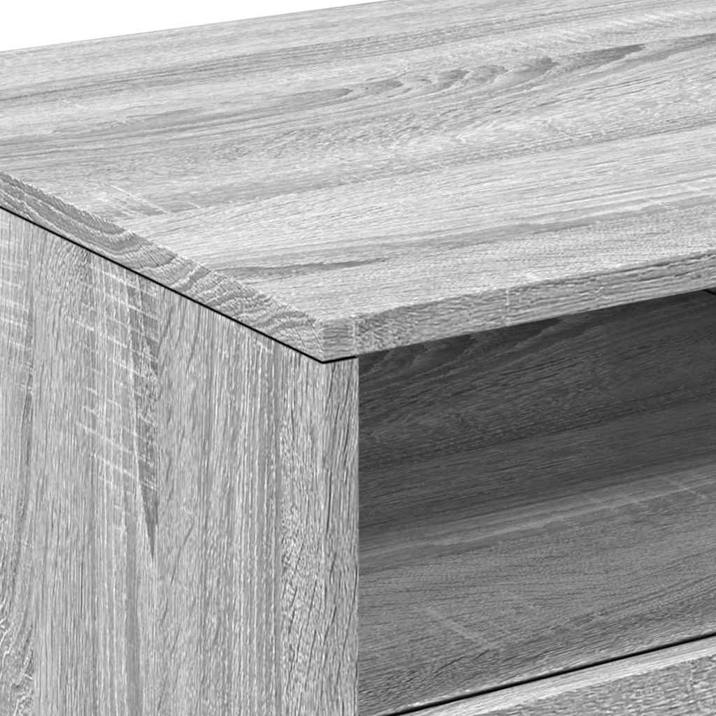 Table basse avec lumières LED sonoma gris 90x49x40 cm - Tables basses