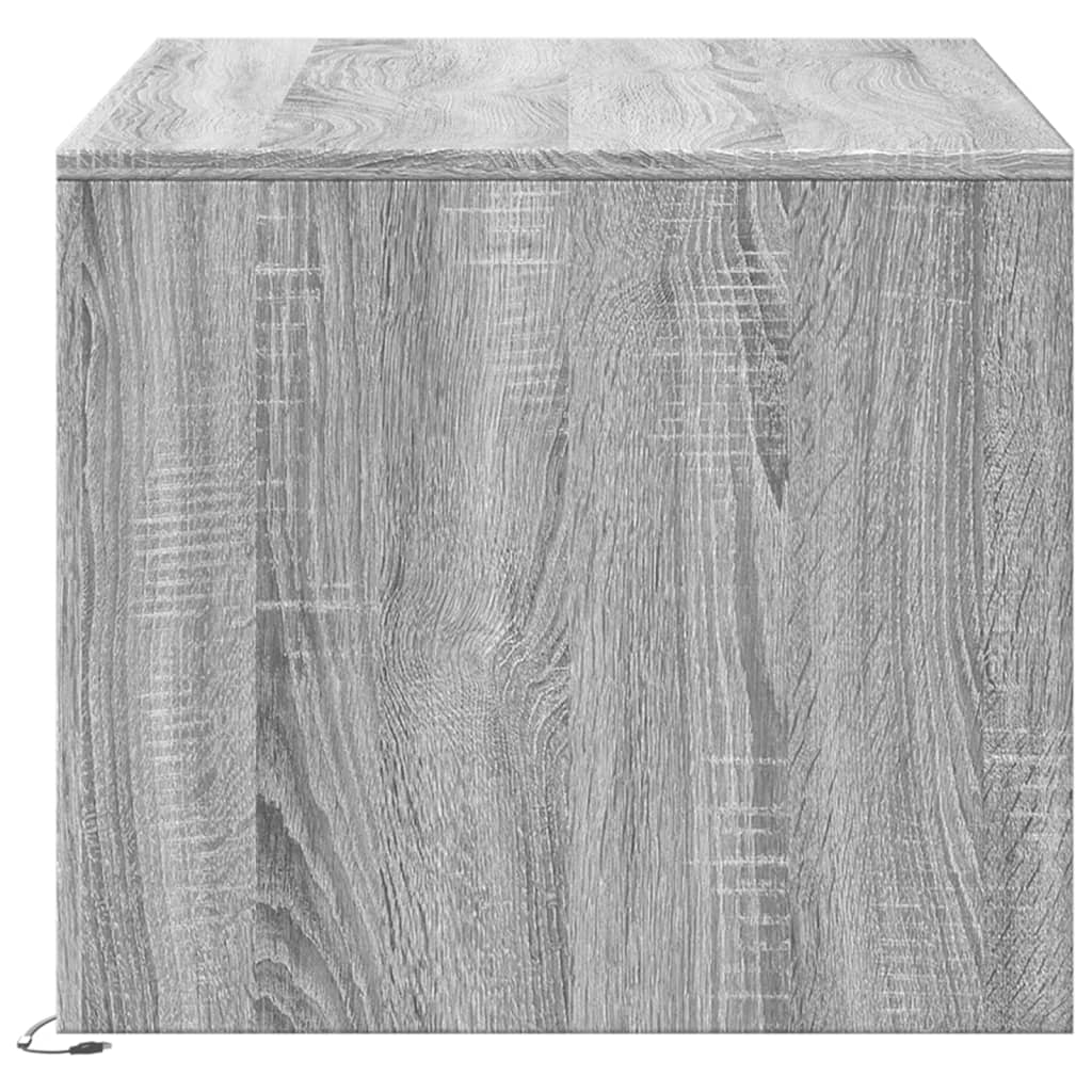 Table basse avec lumières LED sonoma gris bois d’ingénierie - Tables basses