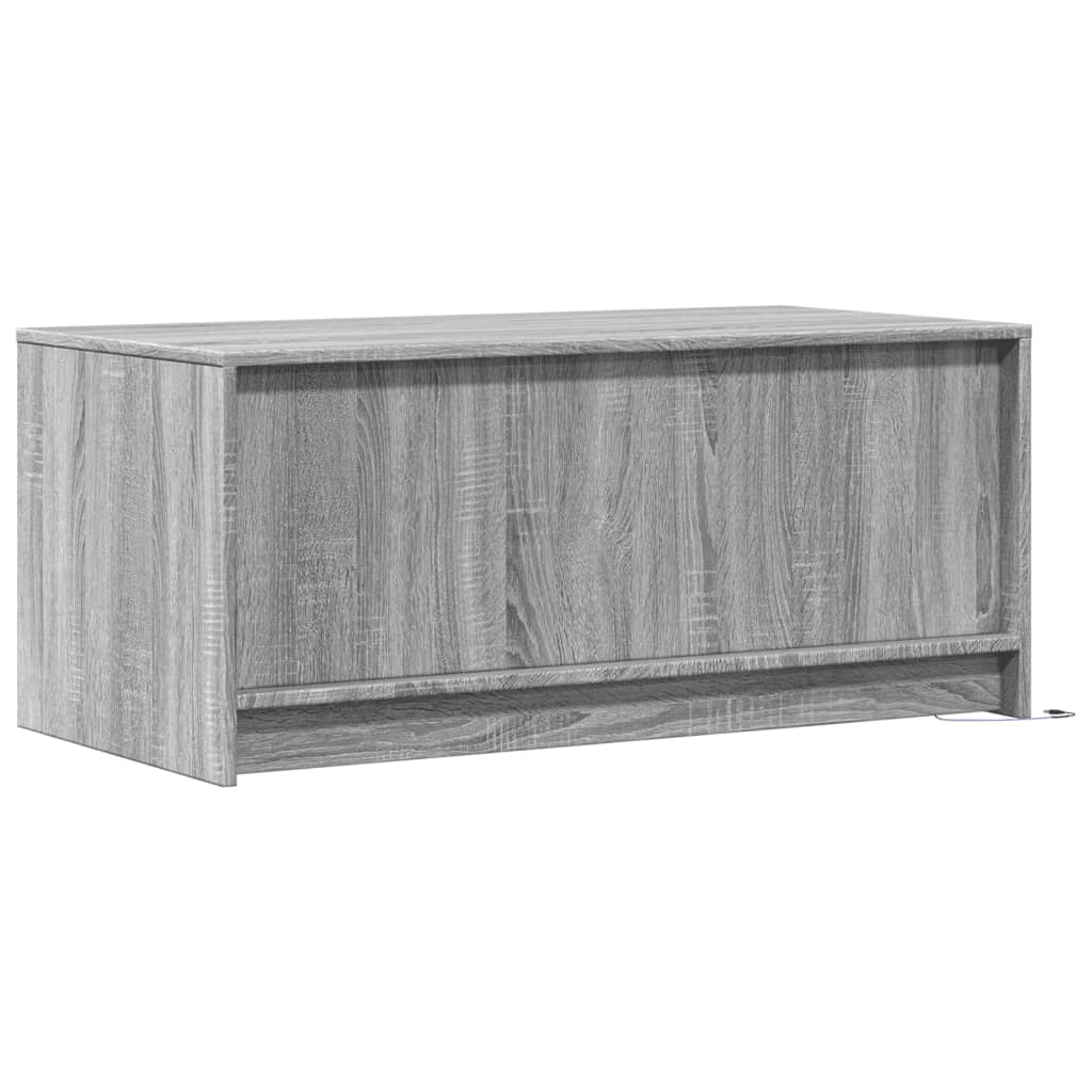 Table basse avec lumières LED sonoma gris bois d’ingénierie - Tables basses