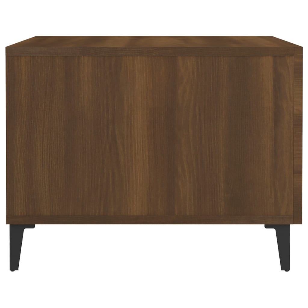 Table basse avec pieds en métal Chêne marron 50x50x40 cm - Tables basses