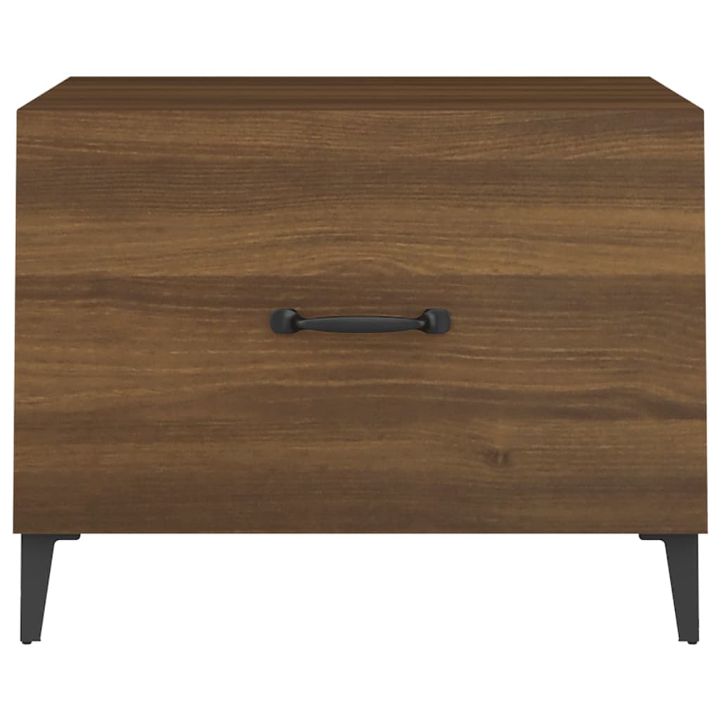 Table basse avec pieds en métal Chêne marron 50x50x40 cm - Tables basses