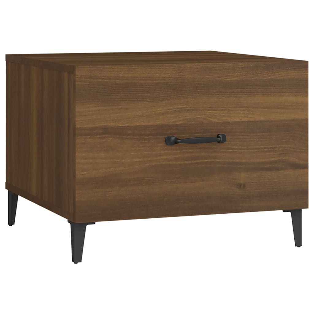 Table basse avec pieds en métal Chêne marron 50x50x40 cm - Tables basses