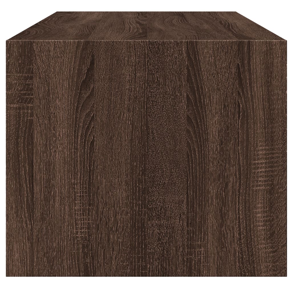 Table basse avec portes en verre chêne marron 102x50x42 cm - Tables basses