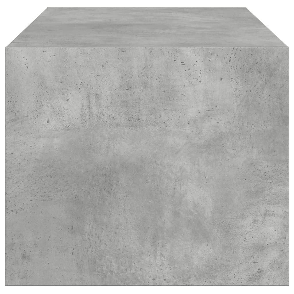 Table basse avec portes en verre gris béton 102x50x42 cm - Tables basses