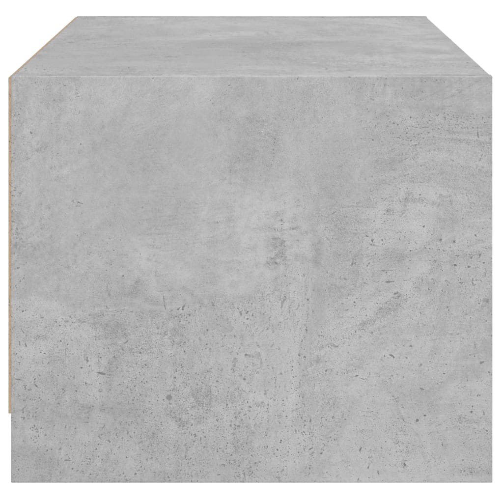 Table basse avec portes en verre gris béton 68x50x42 cm - Tables basses