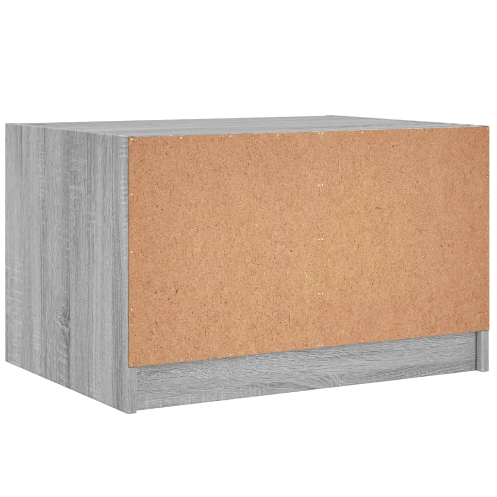 Table basse avec portes en verre sonoma gris 68x50x42 cm - Tables basses
