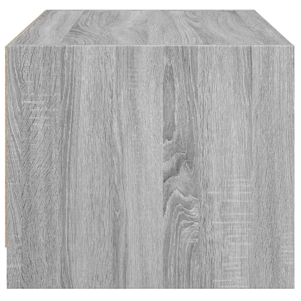 Table basse avec portes en verre sonoma gris 68x50x42 cm - Tables basses
