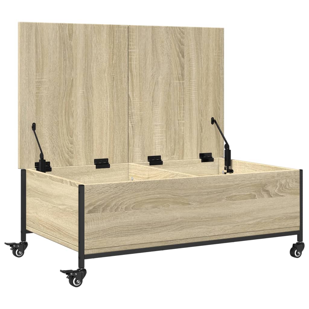 Table basse avec roulettes chêne sonoma bois d’ingénierie - Tables basses