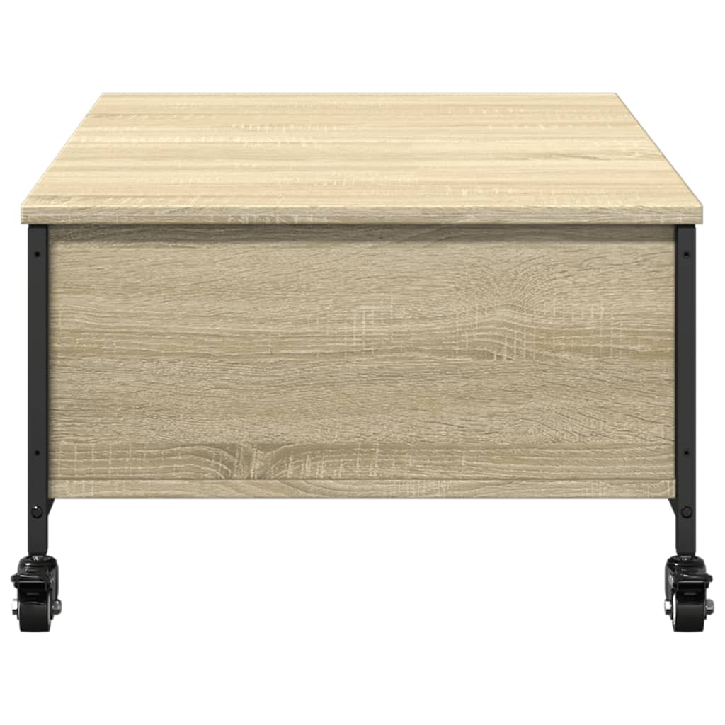 Table basse avec roulettes chêne sonoma bois d’ingénierie - Tables basses