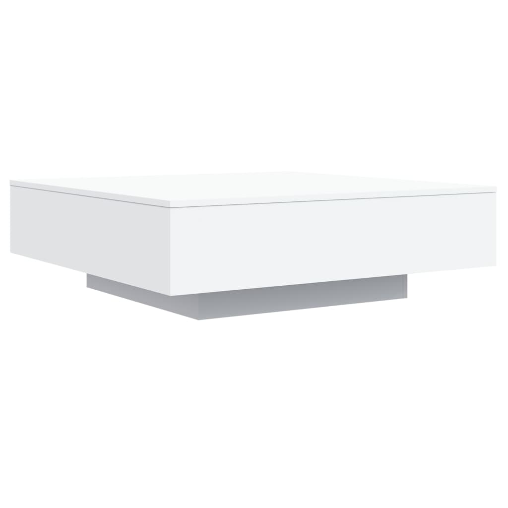 Table basse blanc 100x100x31 cm bois d’ingénierie - Tables basses