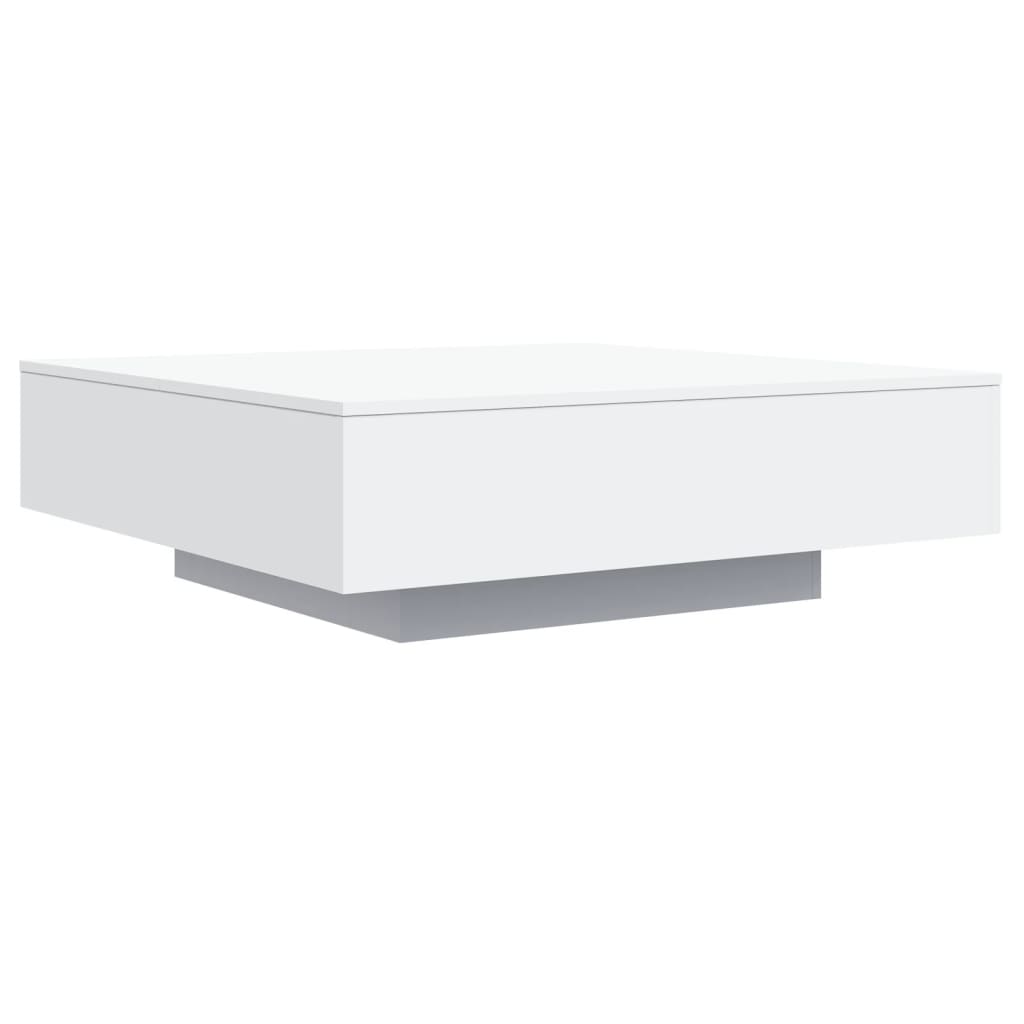 Table basse blanc 100x100x31 cm bois d’ingénierie - Tables basses