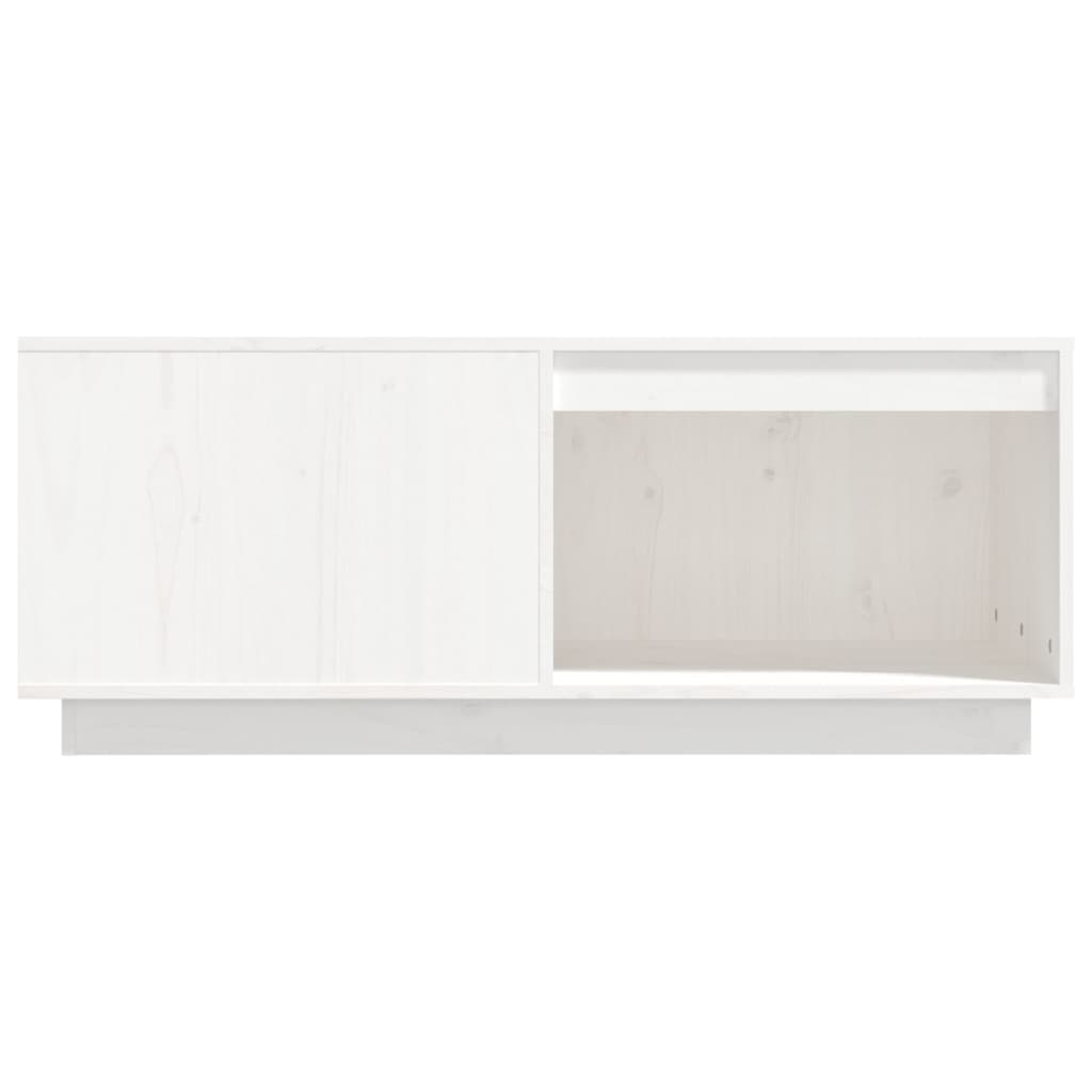 Table basse Blanc 100x101x40,5 cm Bois massif de pin - Tables basses