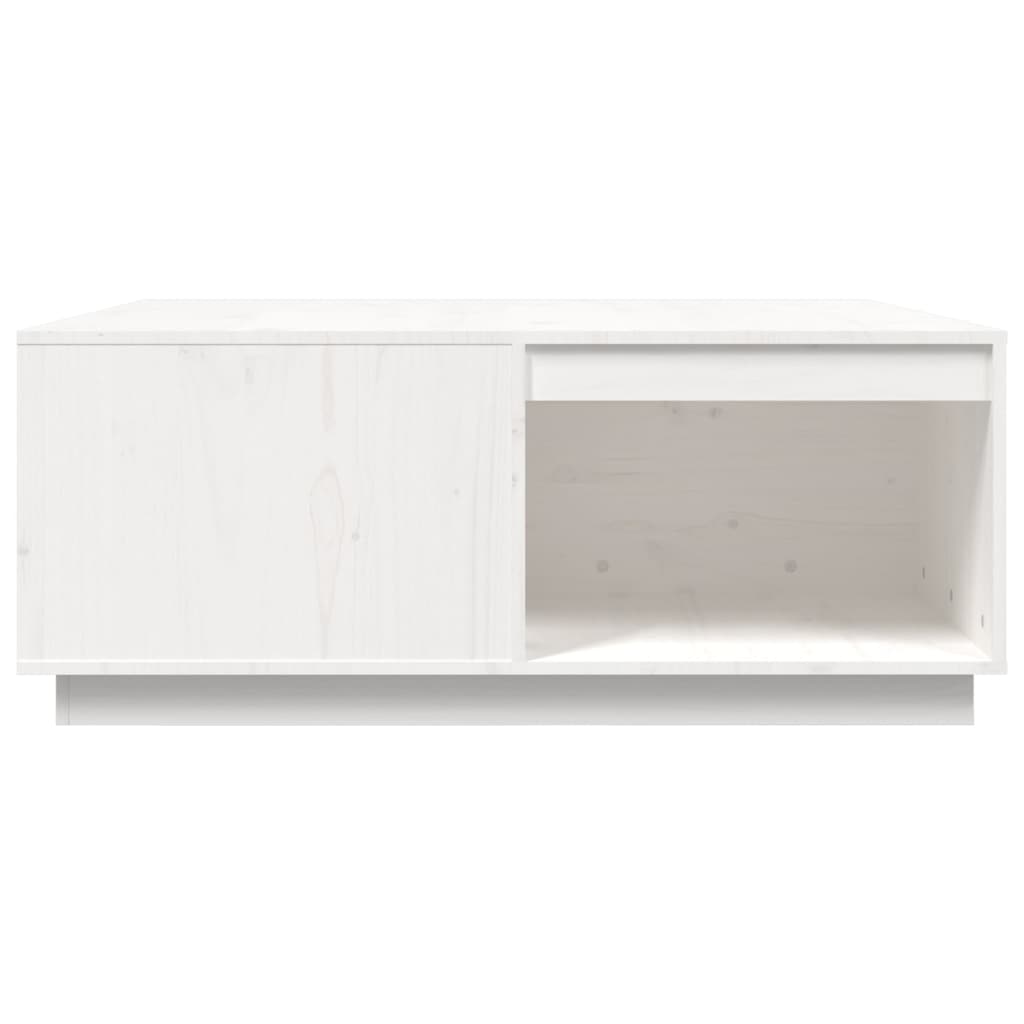 Table basse Blanc 100x101x40,5 cm Bois massif de pin - Tables basses