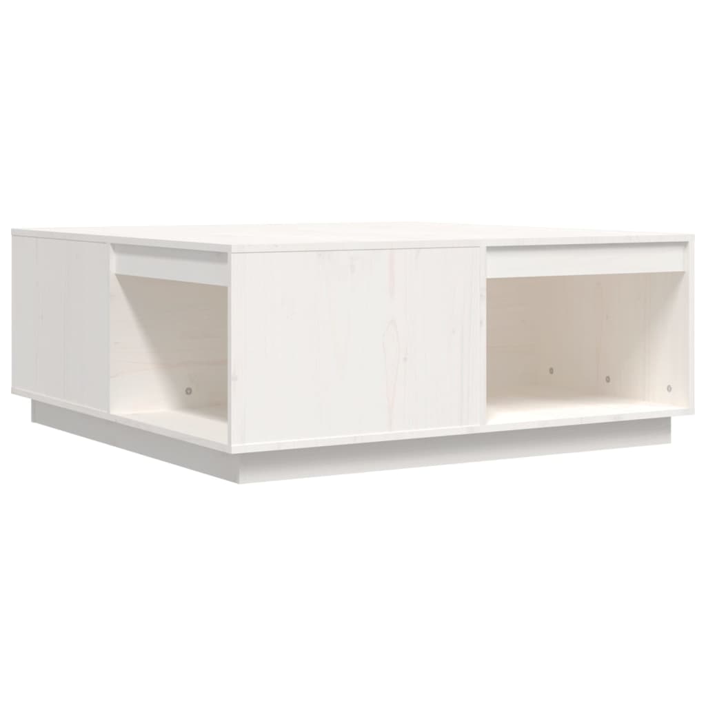 Table basse Blanc 100x101x40,5 cm Bois massif de pin - Tables basses