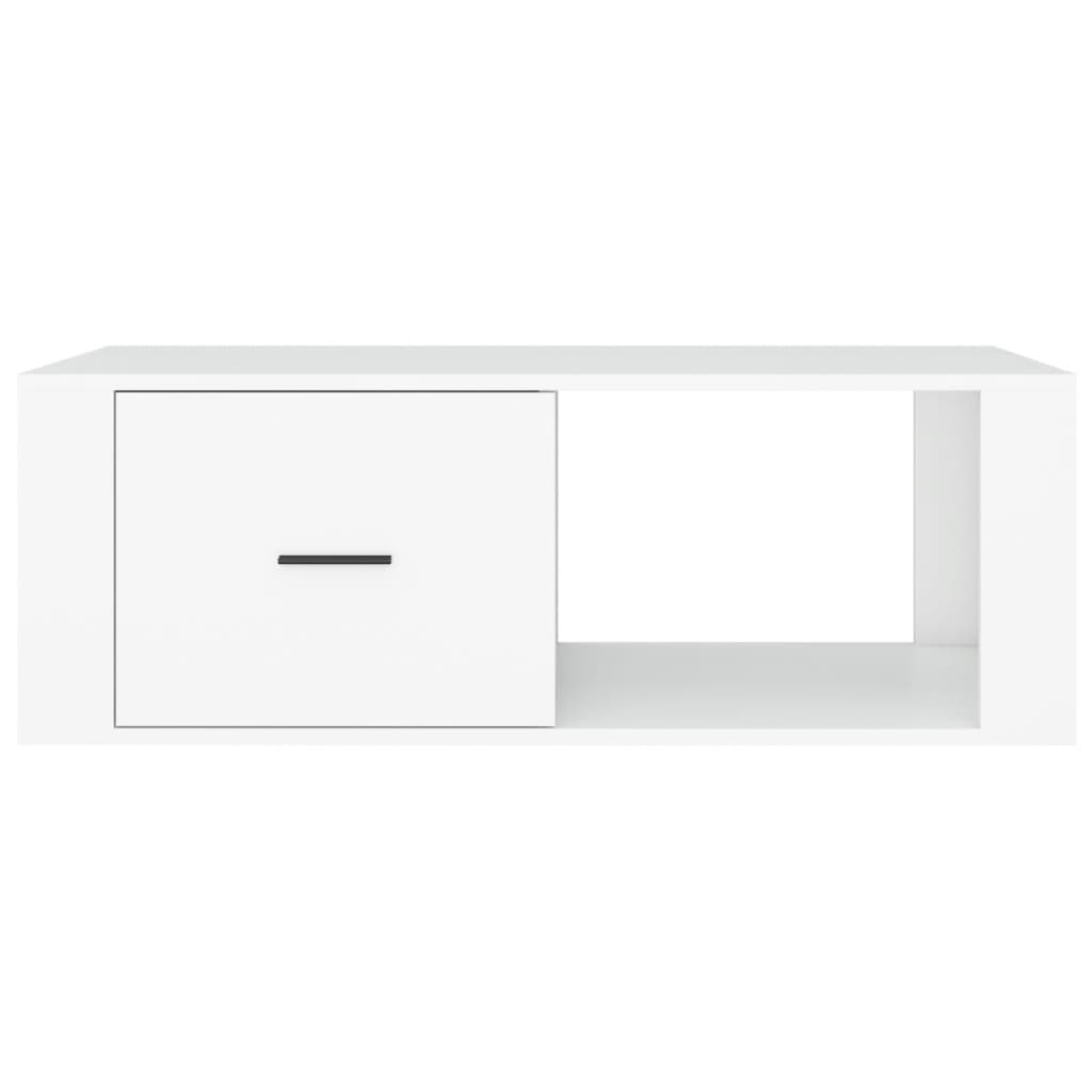 Table basse Blanc 100x50,5x35 cm Bois d’ingénierie - Tables basses