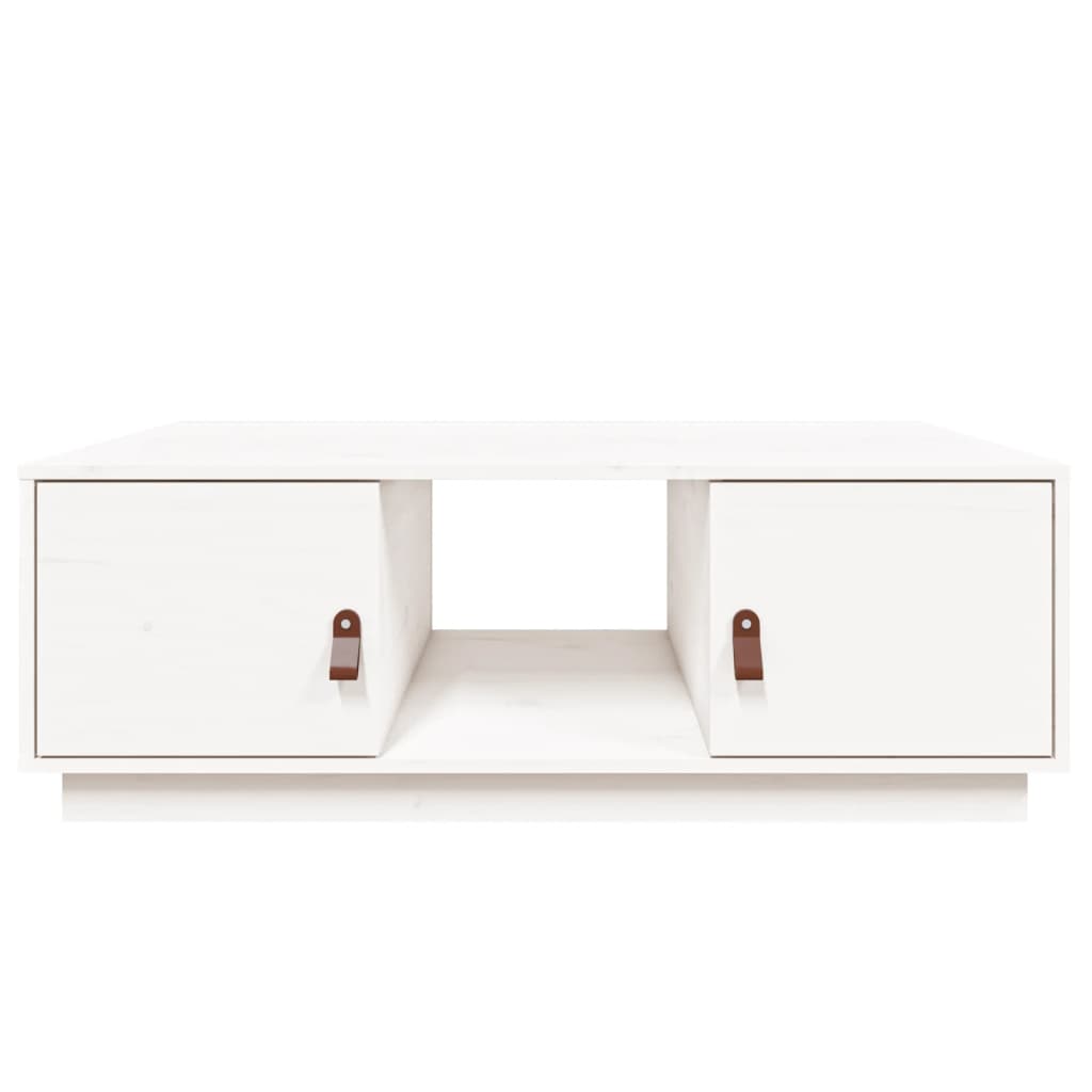 Table basse Blanc 100x50x35 cm Bois massif de pin - Tables basses