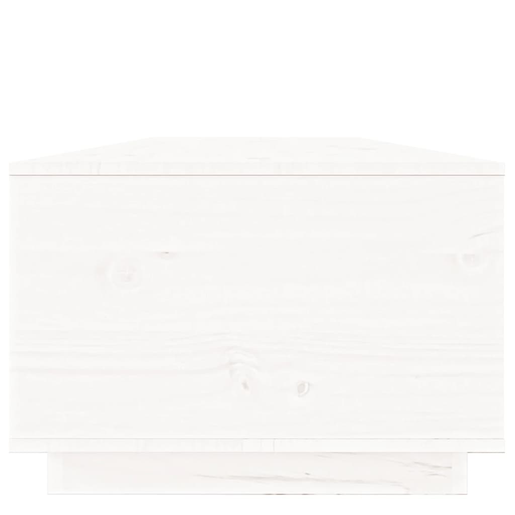 Table basse Blanc 100x50x35 cm Bois massif de pin - Tables basses