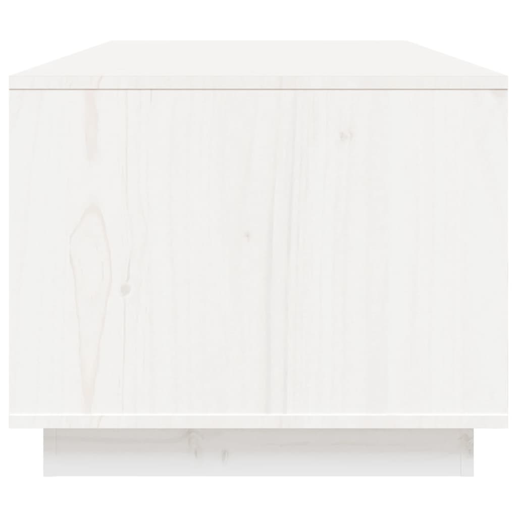 Table basse Blanc 100x50x41 cm Bois massif de pin - Tables basses