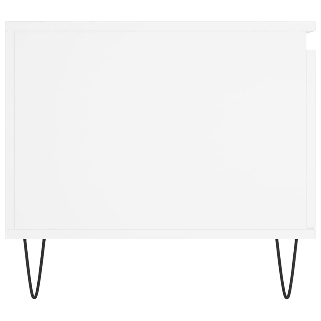 Table basse Blanc 100x50x45 cm Bois d’ingénierie - Tables basses