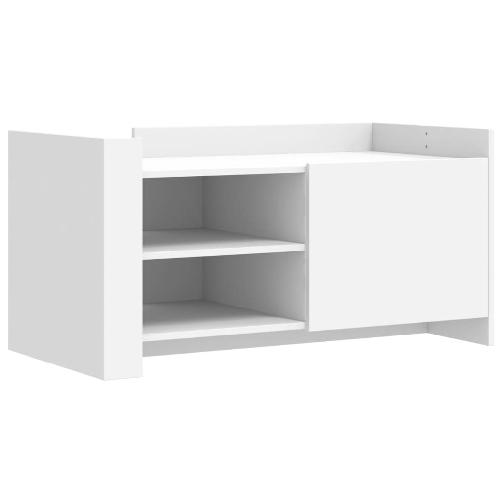 Table basse blanc 100x50x50 cm bois d’ingénierie - Tables basses