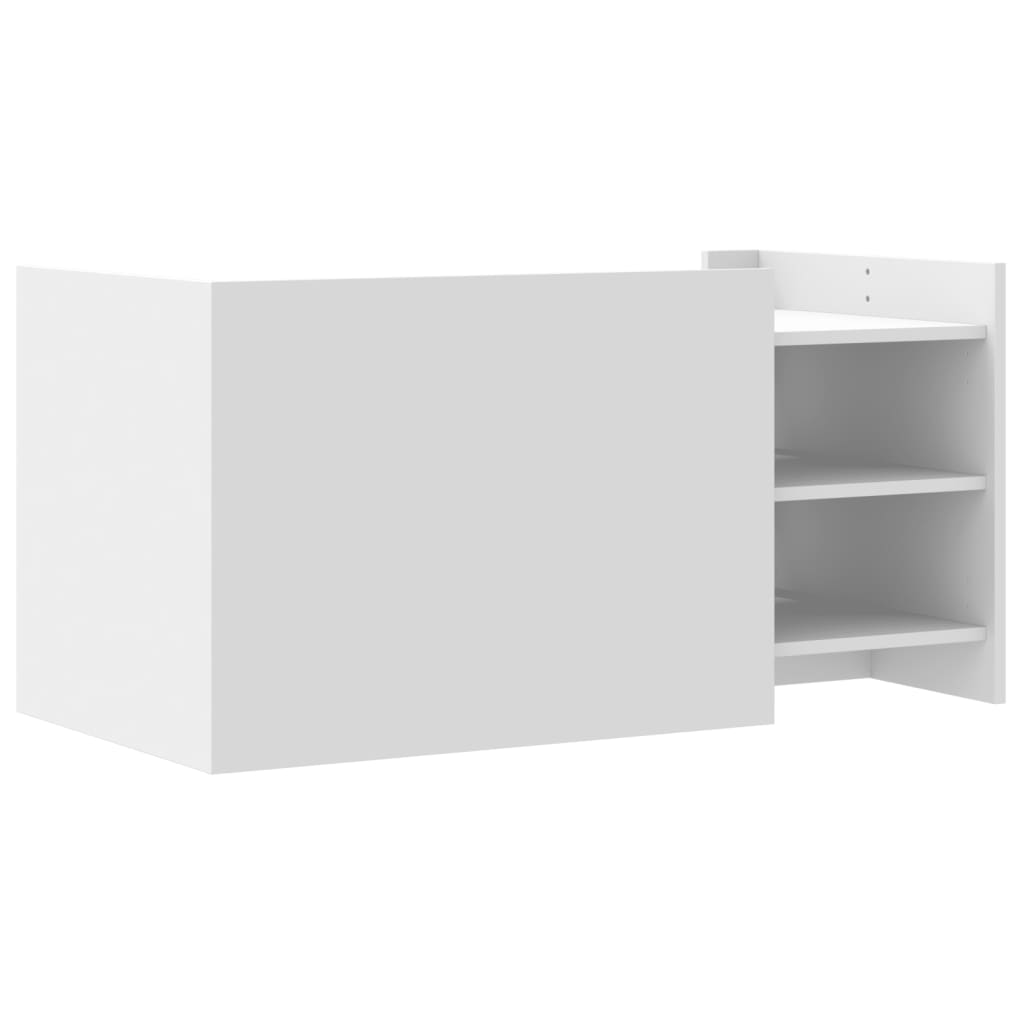 Table basse blanc 100x50x50 cm bois d’ingénierie - Tables basses