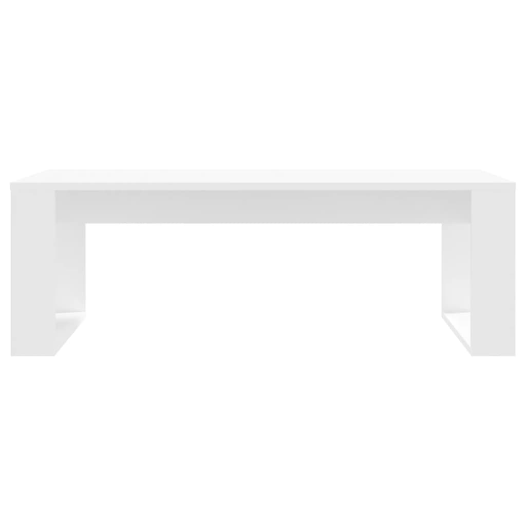 Table basse blanc 102x50x35 cm bois d’ingénierie - Tables basses