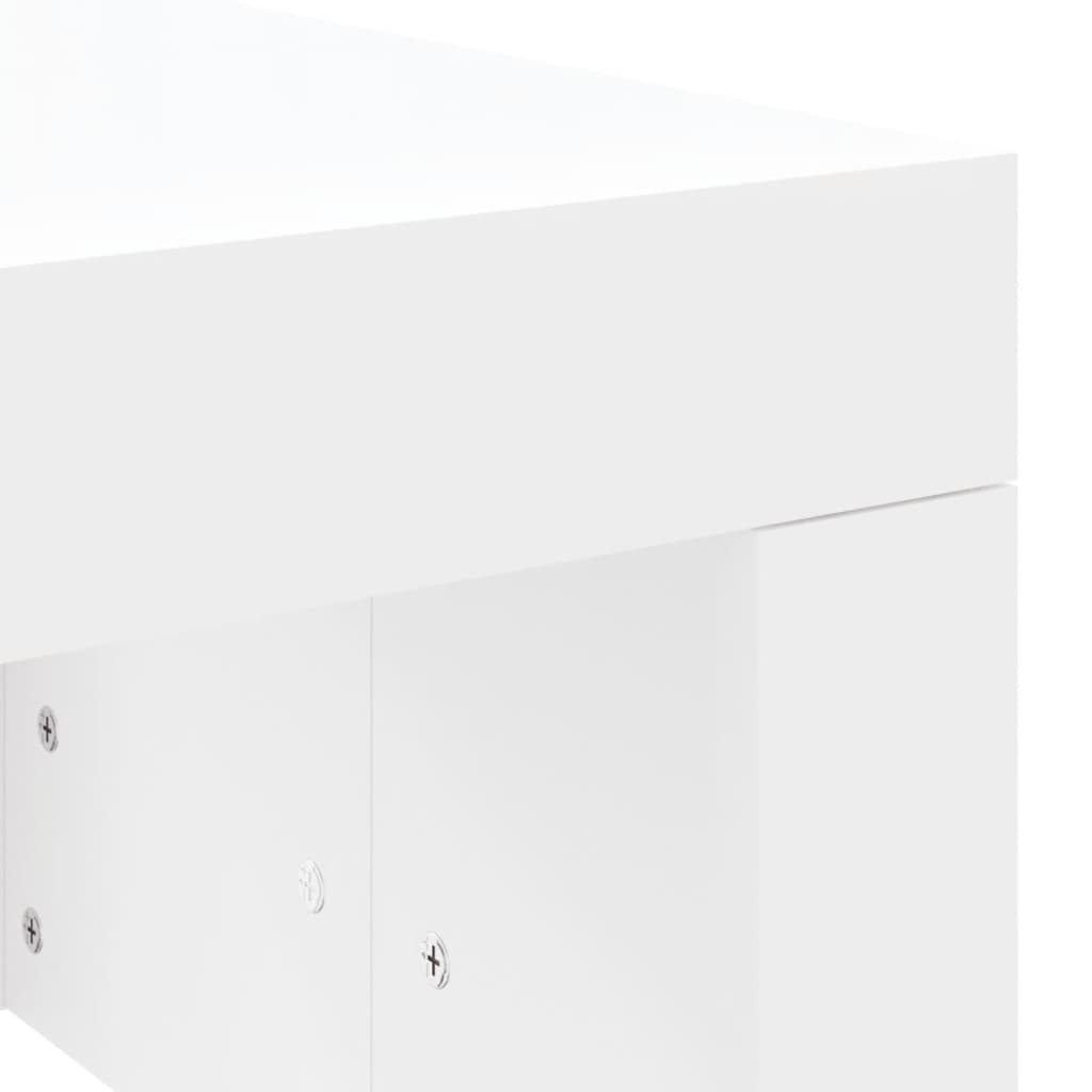 Table basse blanc 102x50x36 cm bois d’ingénierie - Tables basses