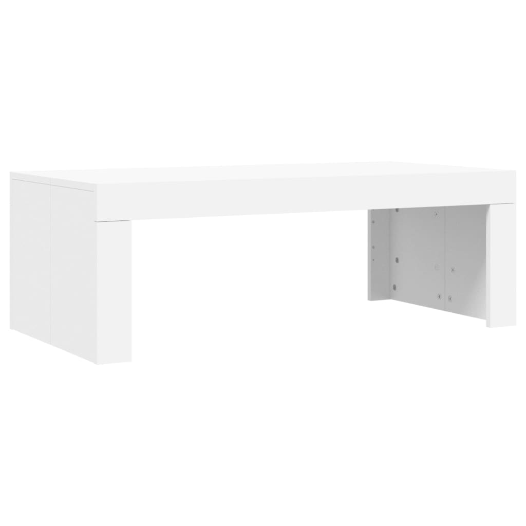 Table basse blanc 102x50x36 cm bois d’ingénierie - Tables basses