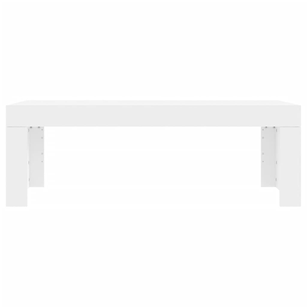 Table basse blanc 102x50x36 cm bois d’ingénierie - Tables basses