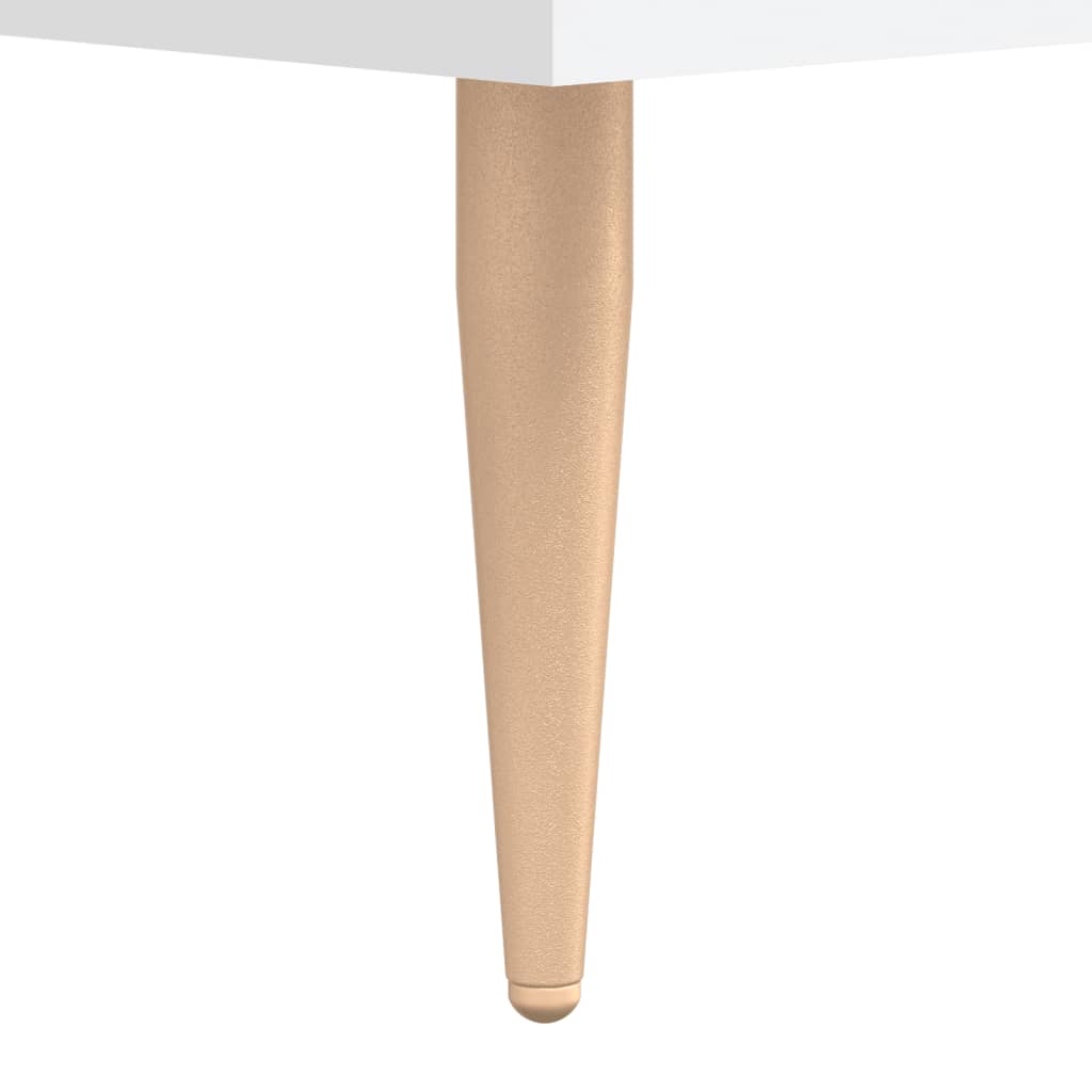 Table basse blanc 102x50x40 cm bois d’ingénierie - Tables basses