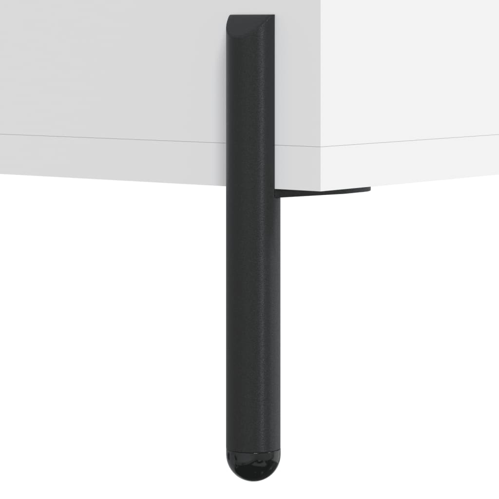 Table basse blanc 102x50x40 cm bois d’ingénierie - Tables basses
