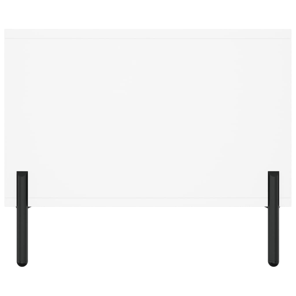 Table basse blanc 102x50x40 cm bois d’ingénierie - Tables basses