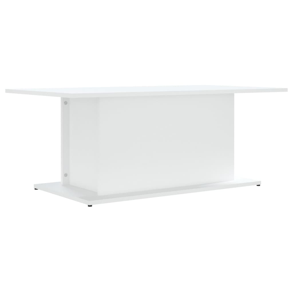Table basse blanc 102x55,5x40 cm bois d’ingénierie - Tables basses