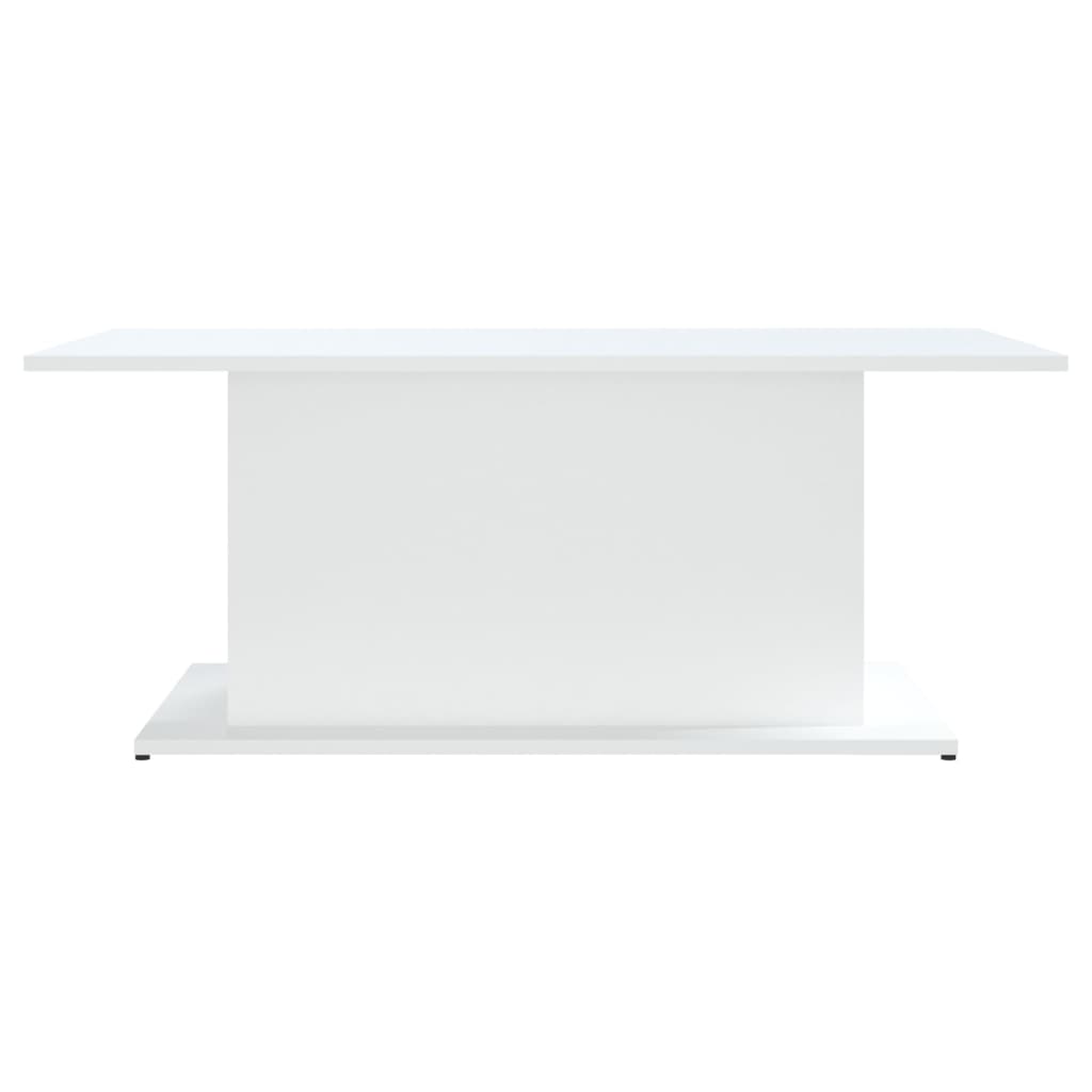 Table basse blanc 102x55,5x40 cm bois d’ingénierie - Tables basses