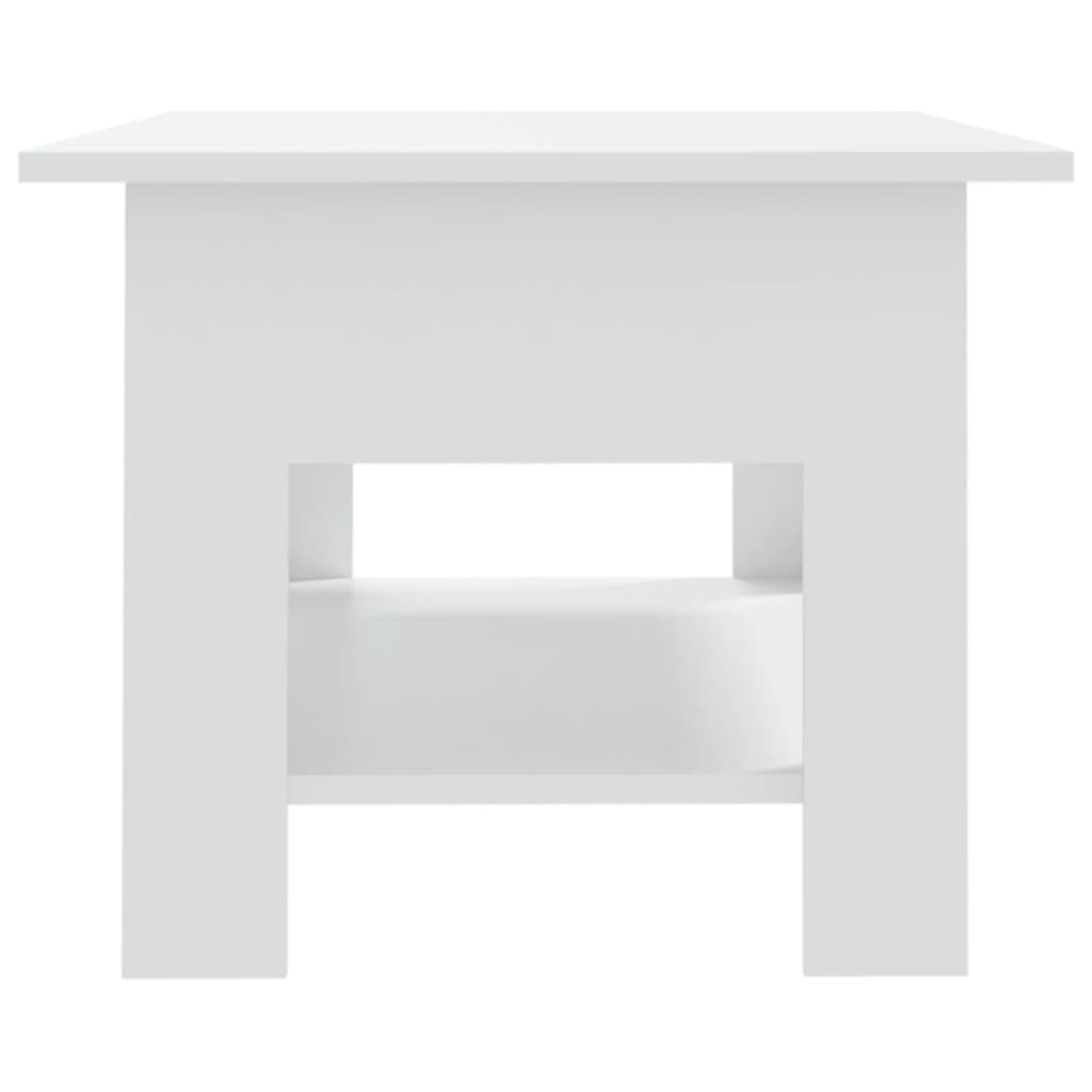 Table basse blanc 102x55x42 cm bois d’ingénierie - Tables basses