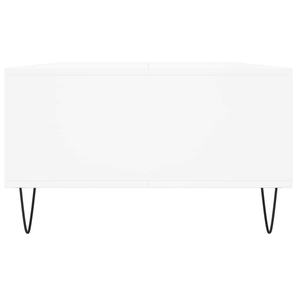 Table basse blanc 104x60x35 cm bois d’ingénierie - Tables basses