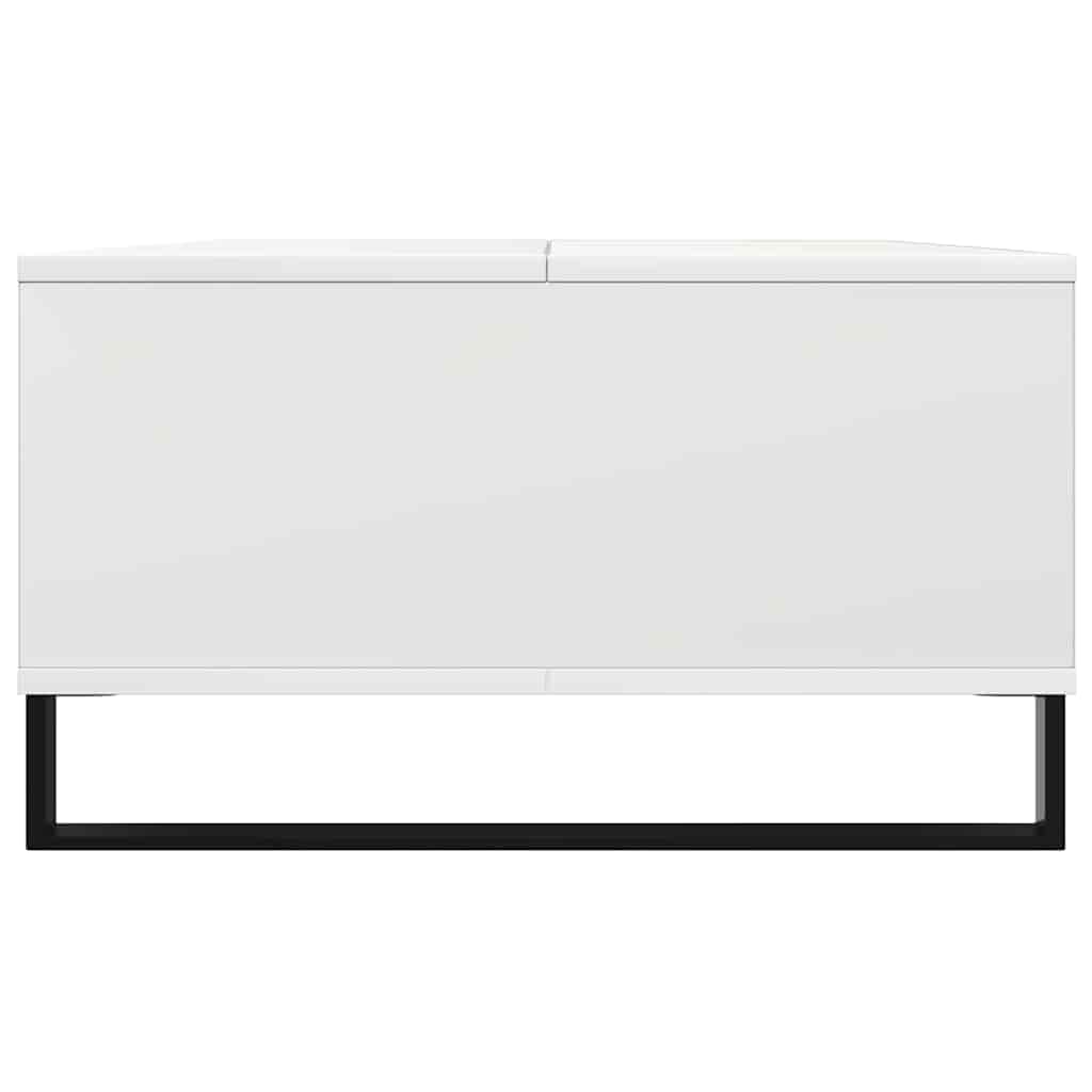 Table basse blanc 104x60x35 cm bois d’ingénierie - Tables basses