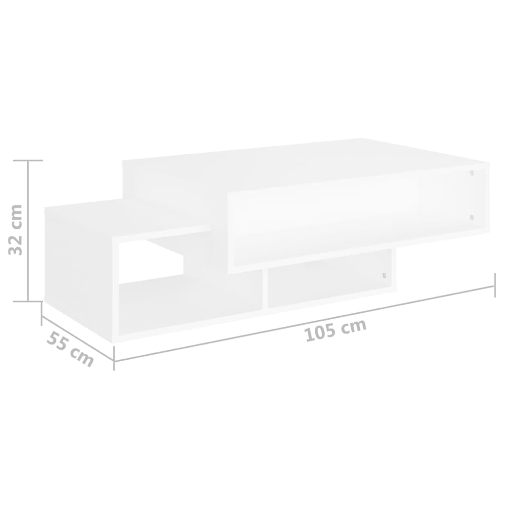 Table basse Blanc 105x55x32 cm Bois d’ingénierie - Tables basses