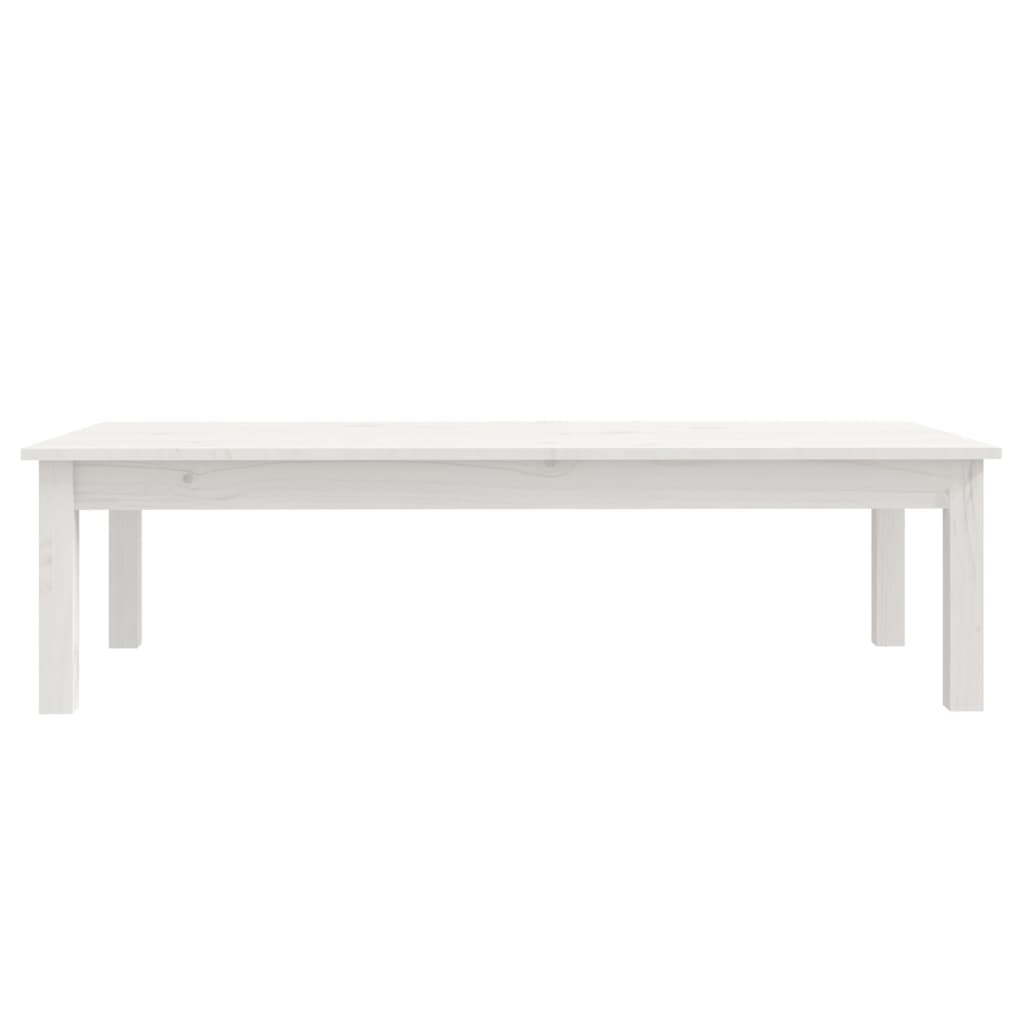 Table basse Blanc 110x50x30 cm Bois massif de pin - Tables basses