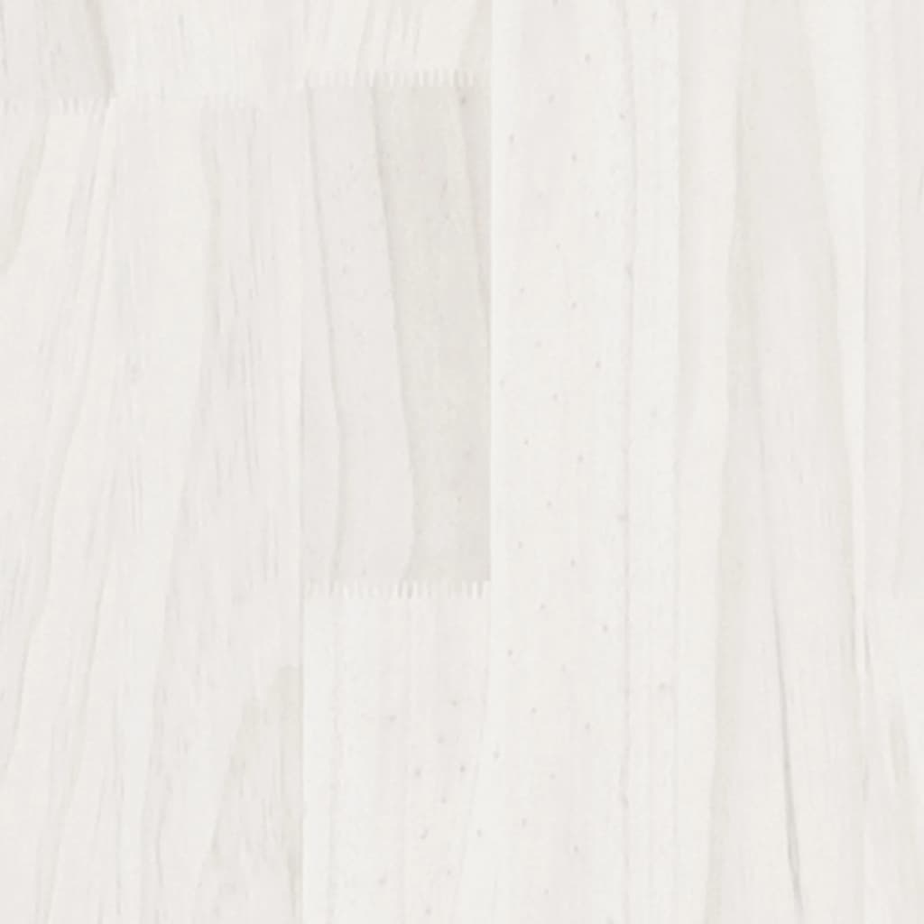 Table basse blanc 110x50x33,5 cm bois de pin massif - Tables basses