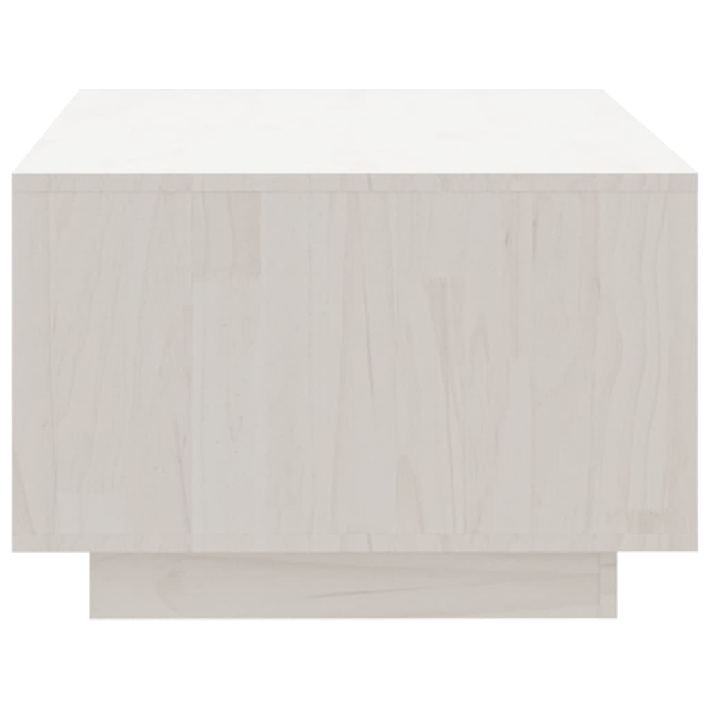 Table basse blanc 110x50x33,5 cm bois de pin massif - Tables basses
