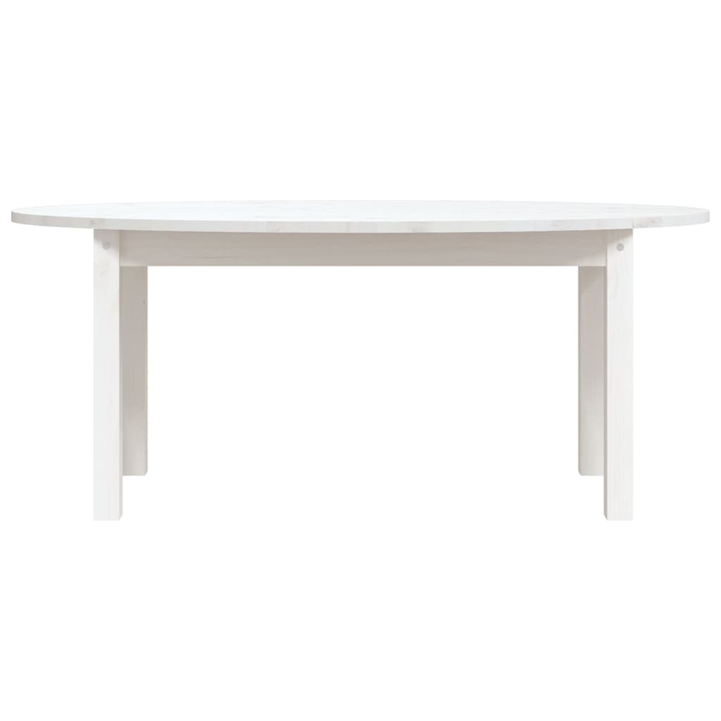 Table basse Blanc 110x55x45 cm Bois massif de pin - Tables basses