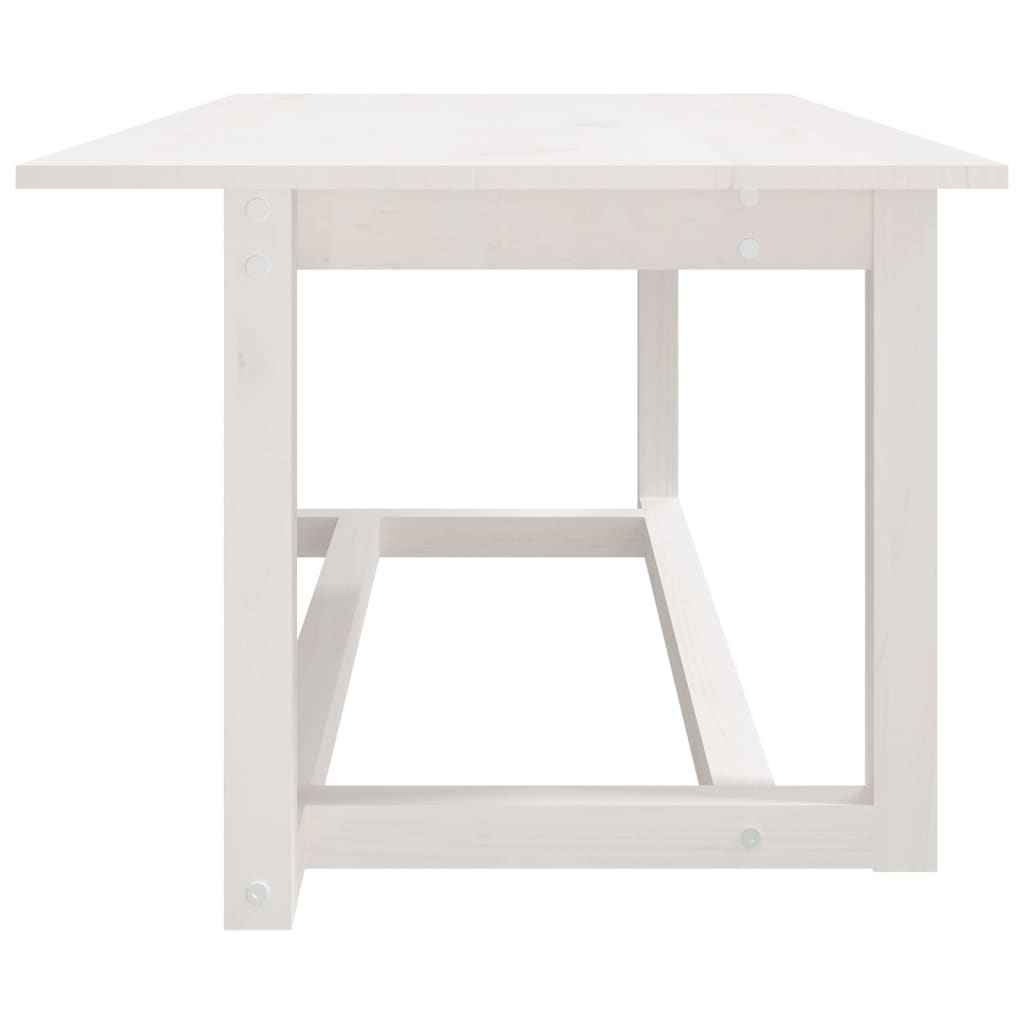 Table basse Blanc 110x55x45 cm Bois massif de pin - Tables basses