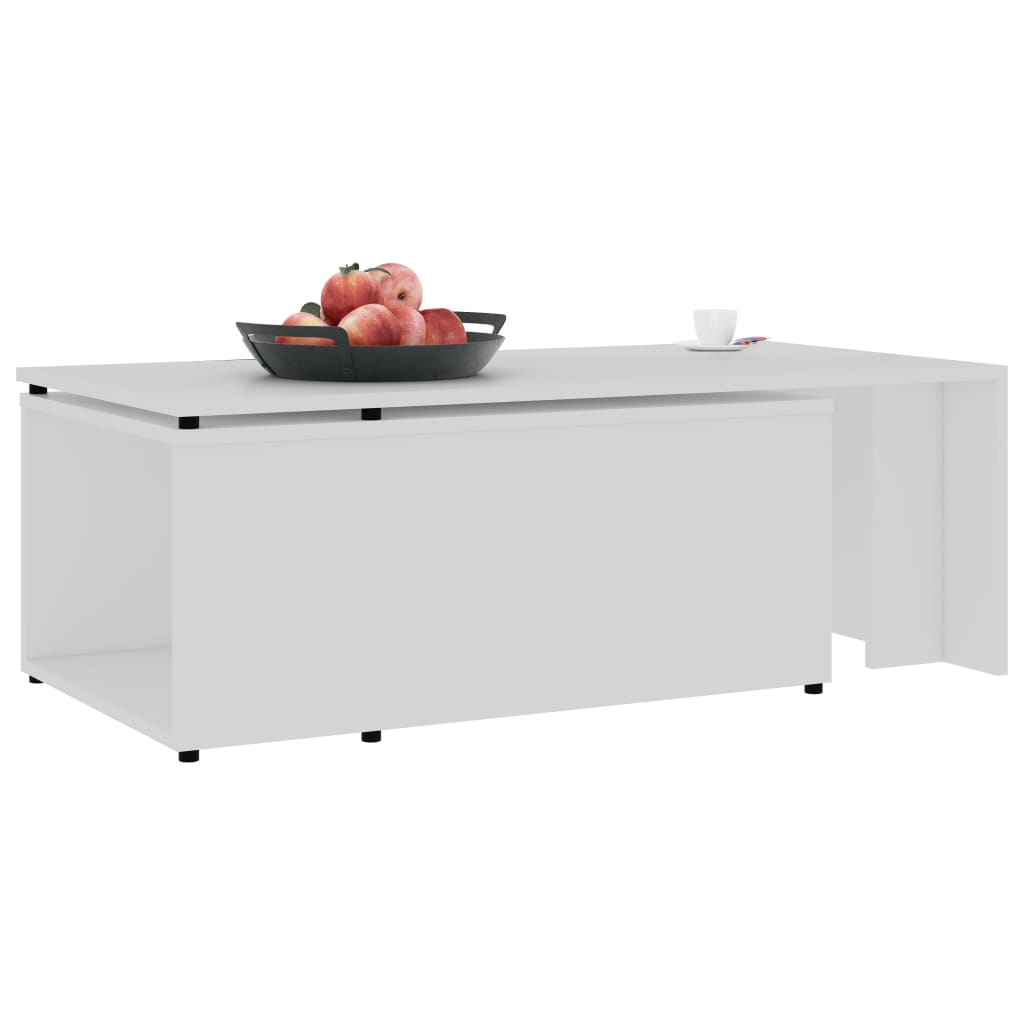 Table basse Blanc 150x50x35 cm Bois d’ingénierie - Tables basses