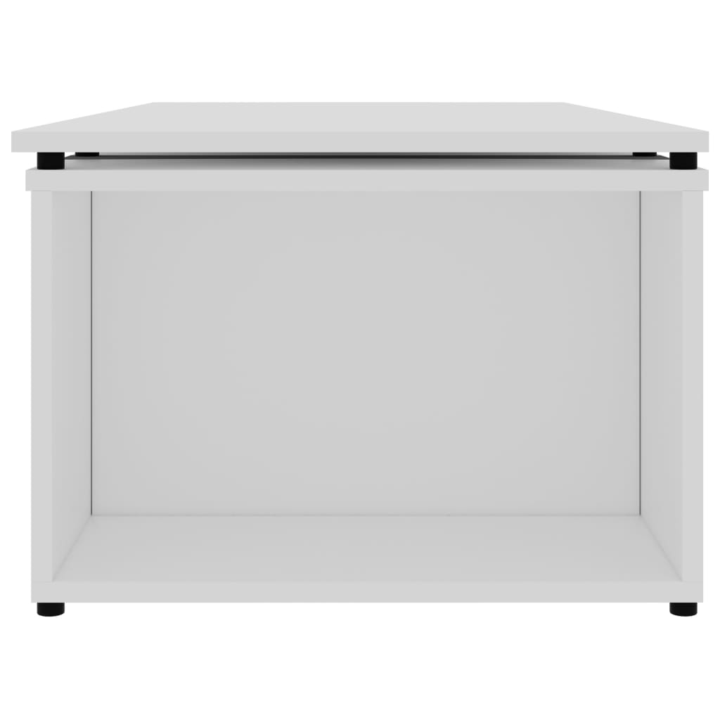 Table basse Blanc 150x50x35 cm Bois d’ingénierie - Tables basses