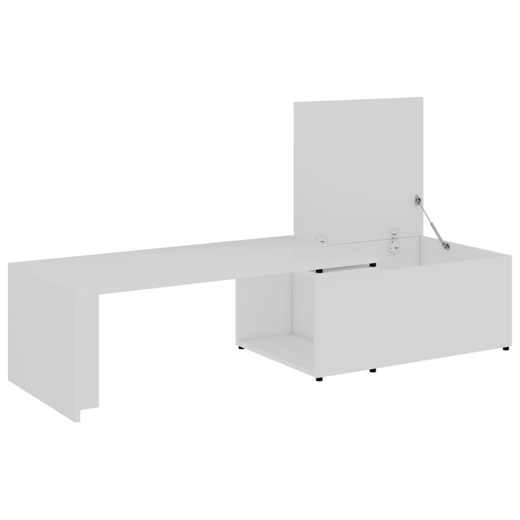 Table basse Blanc 150x50x35 cm Bois d’ingénierie - Tables basses