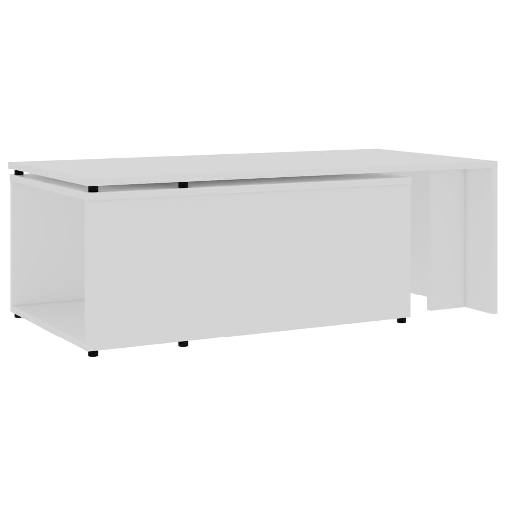 Table basse Blanc 150x50x35 cm Bois d’ingénierie - Tables basses